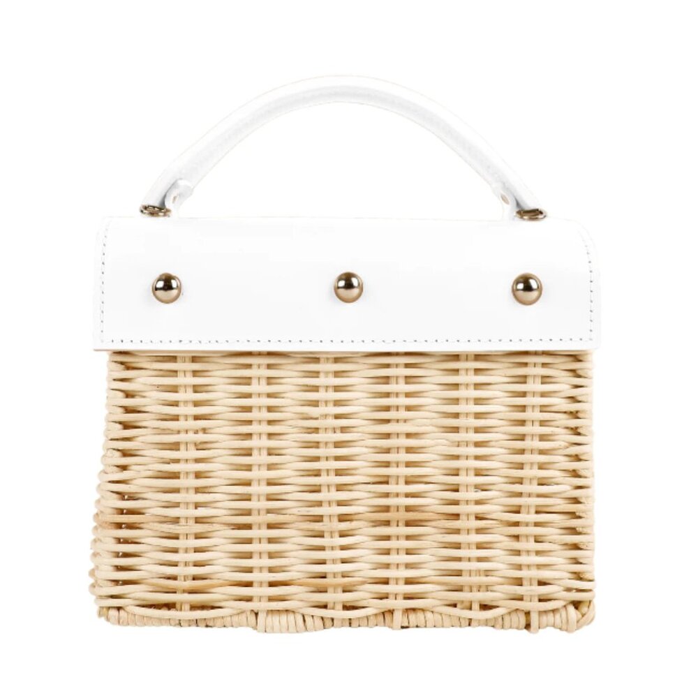 NWT White Natural Kuai Bag - Wicker Wings - Picture 2 of 5